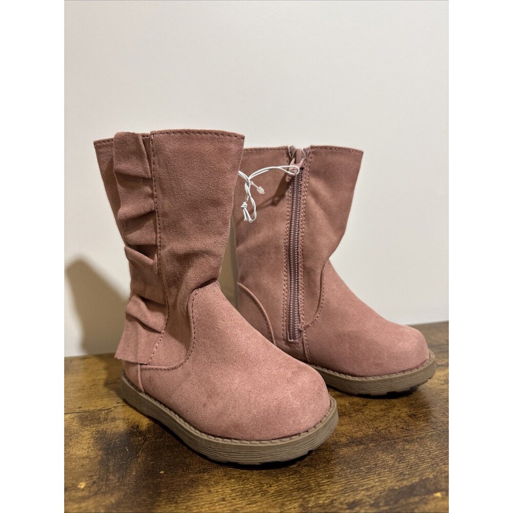 Cat & Jack Girl's Children’s Boots Full Zipper Pink Size 5
